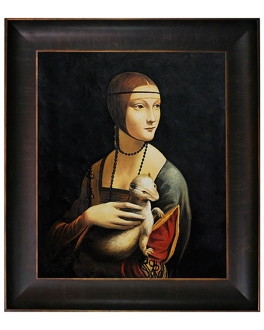 MUSEUM MASTERS HAND-PAINTED MUSEUM MASTERS LADY WITH AN ERMINE BY LEONARDO DA VINCI