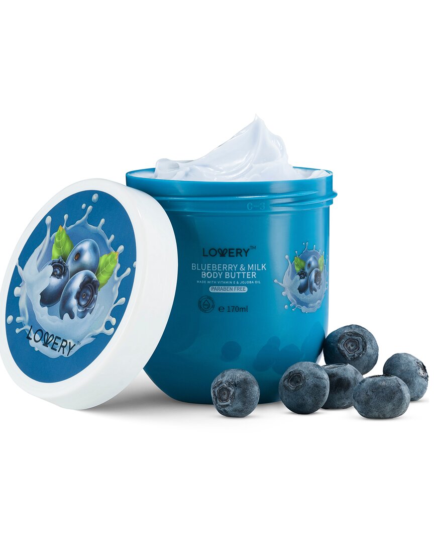 Lovery Blueberry Milk Whipped Body Butter, 6oz Ultra Hydrating Body Cream