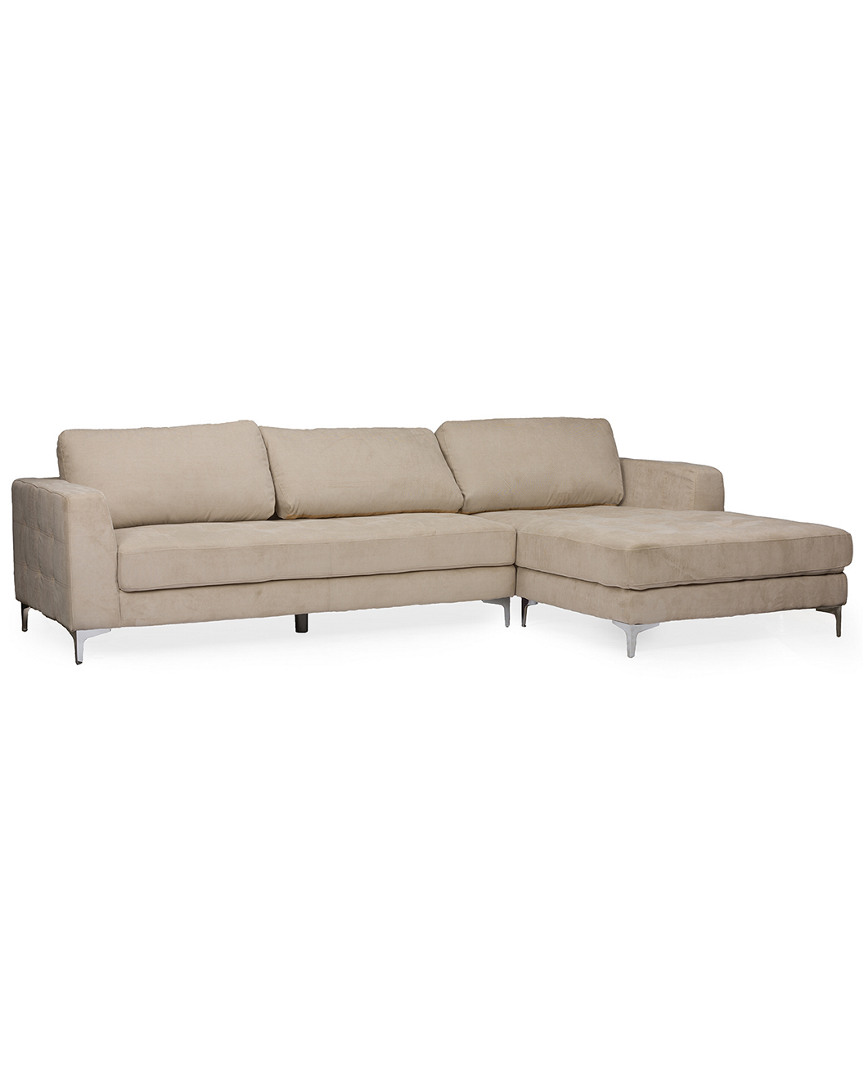 Design Studios Agnew Leather Right Facing Sectional Sofa