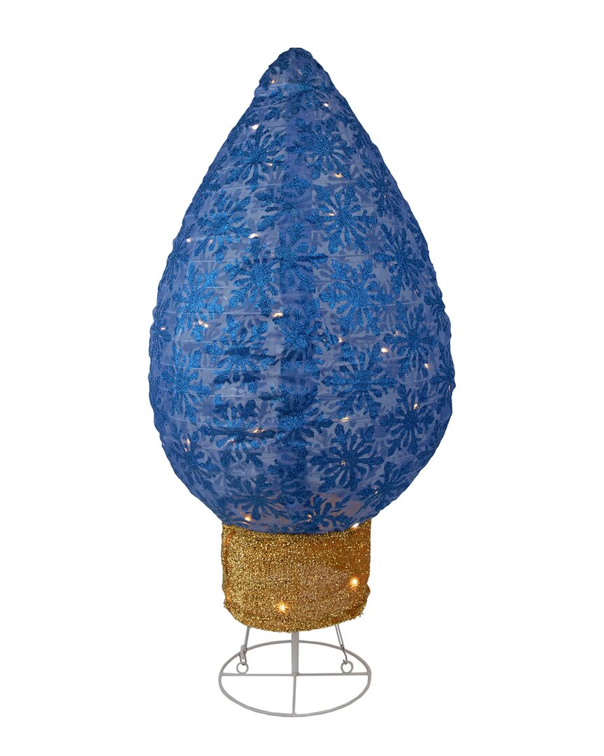Northlight 32in Blue Led Lighted Retro Light Bulb Outdoor Christmas Display In Blue