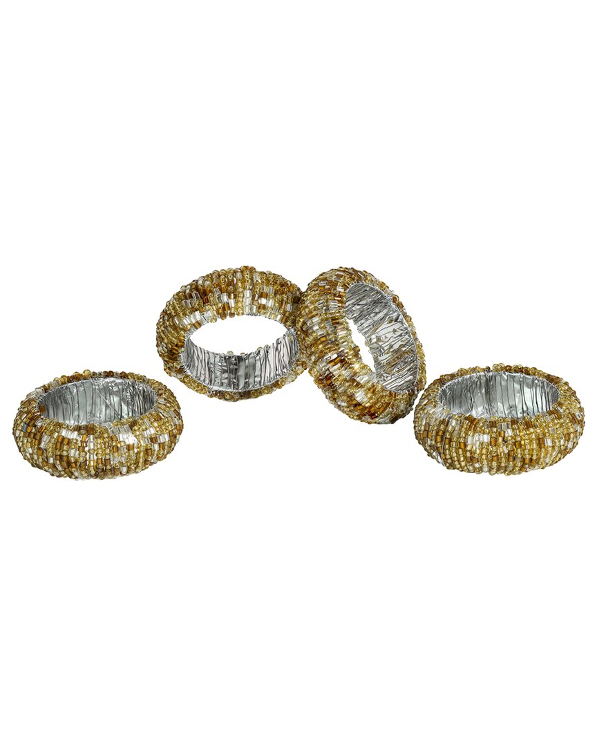 Tiramisu Radiant Gold Rounds Napkin Rings In Gold