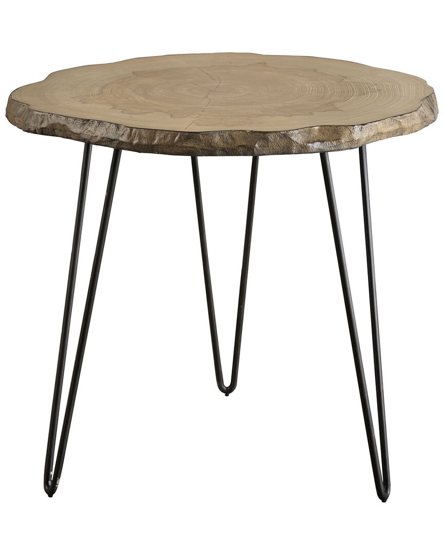 Uttermost Runay Wood Slab Side Table In Brown