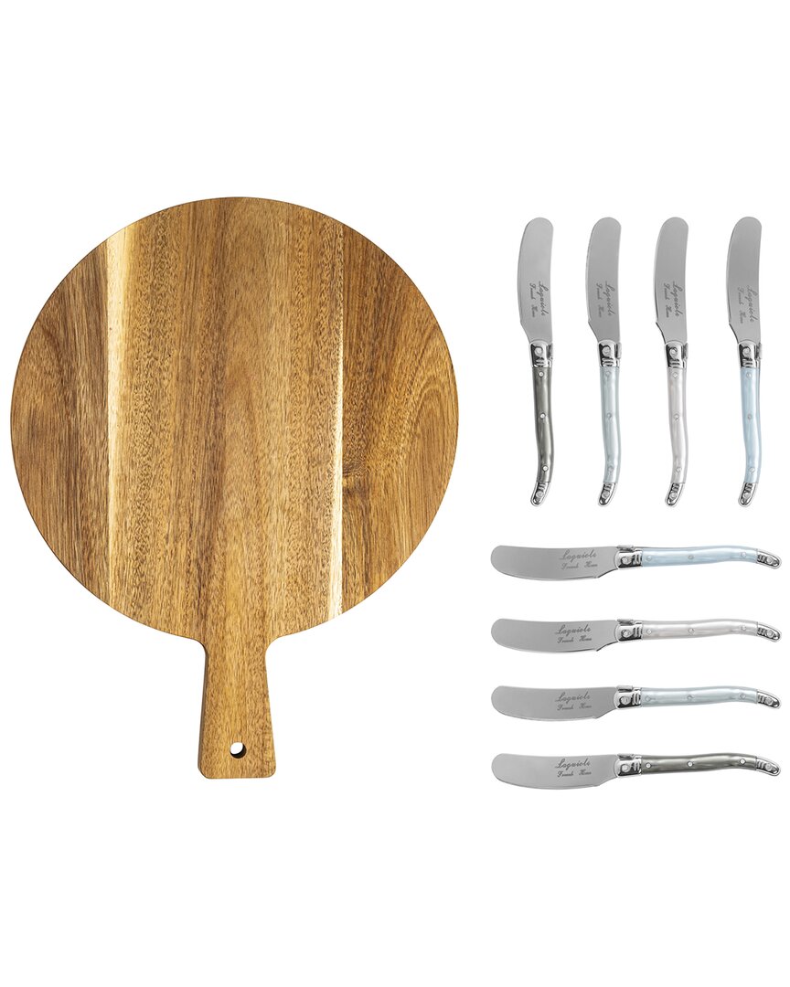 French Home Laguiole Spreaders With Serving Board In Brown