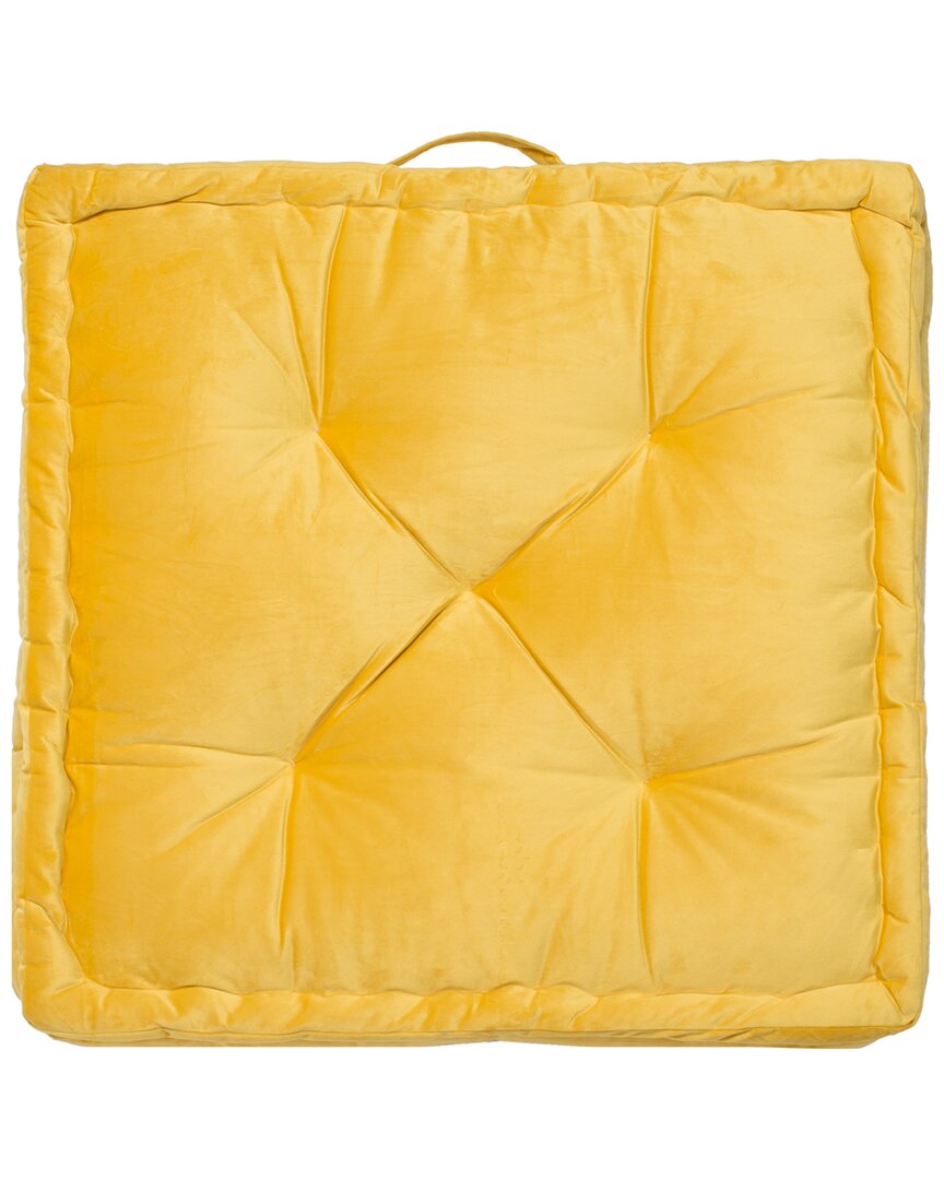 Shop Safavieh Navi Floor Pillow In Yellow
