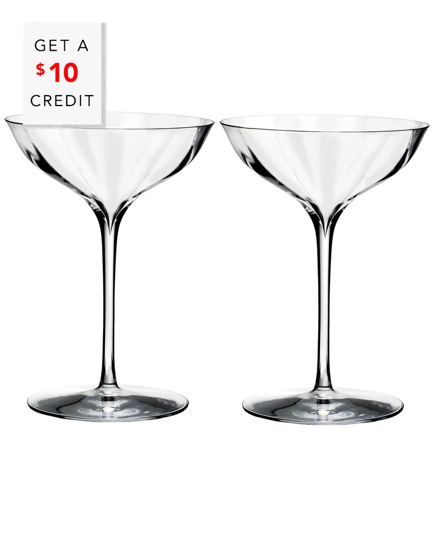 Waterford Elegance Optic Belle Coupe, Set Of 2 In Clear