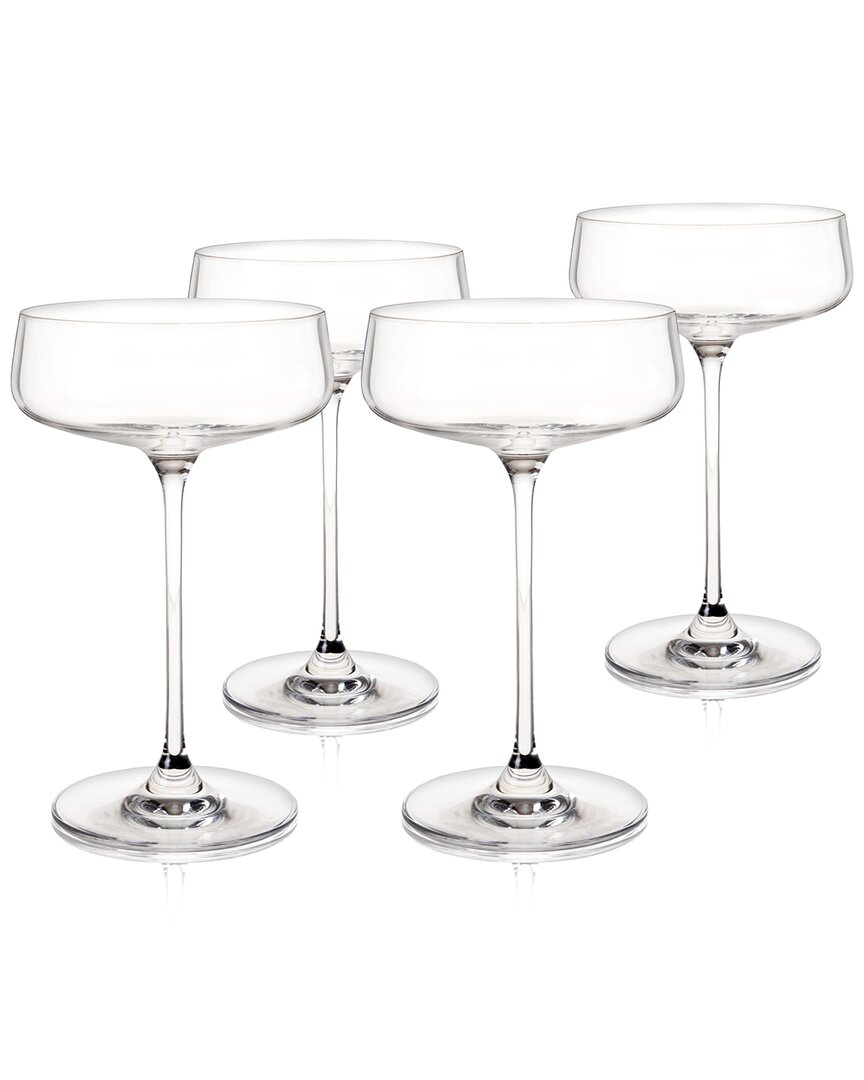 Viski Set Of 4 Reserve Julien Crystal Coupe Glasses