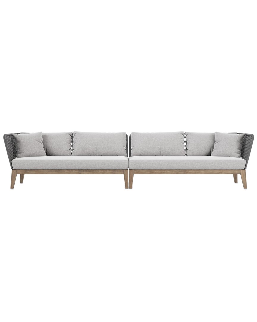 Shop Modloft Netta Outdoor Sectional Sofa Xl In Grey