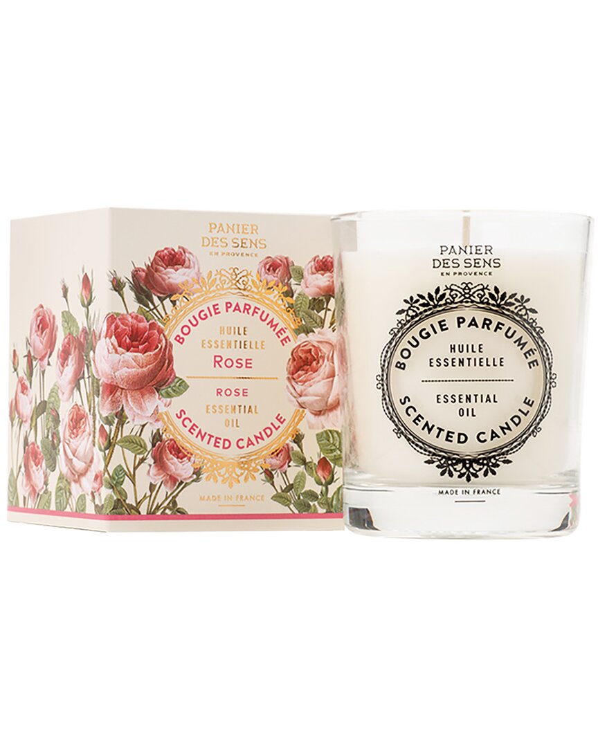 Panier Des Sens Rose Scented Candle 6oz/180g & Eau De Perfume 1.7 Fl.oz In Pink