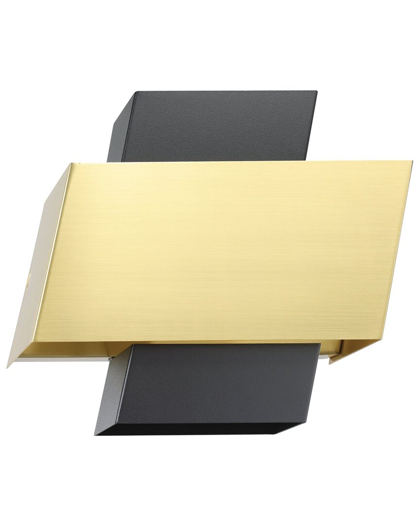 Eglo Timparossa 1 Light Wall Light With Black & Brushed Brass Finish