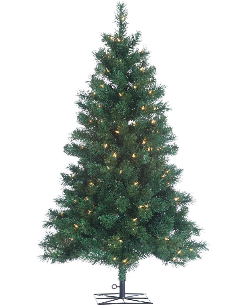 Sterling Tree Company 4ft Pre-lit Colorado Spruce With 150 Ul Clear Lights In Green