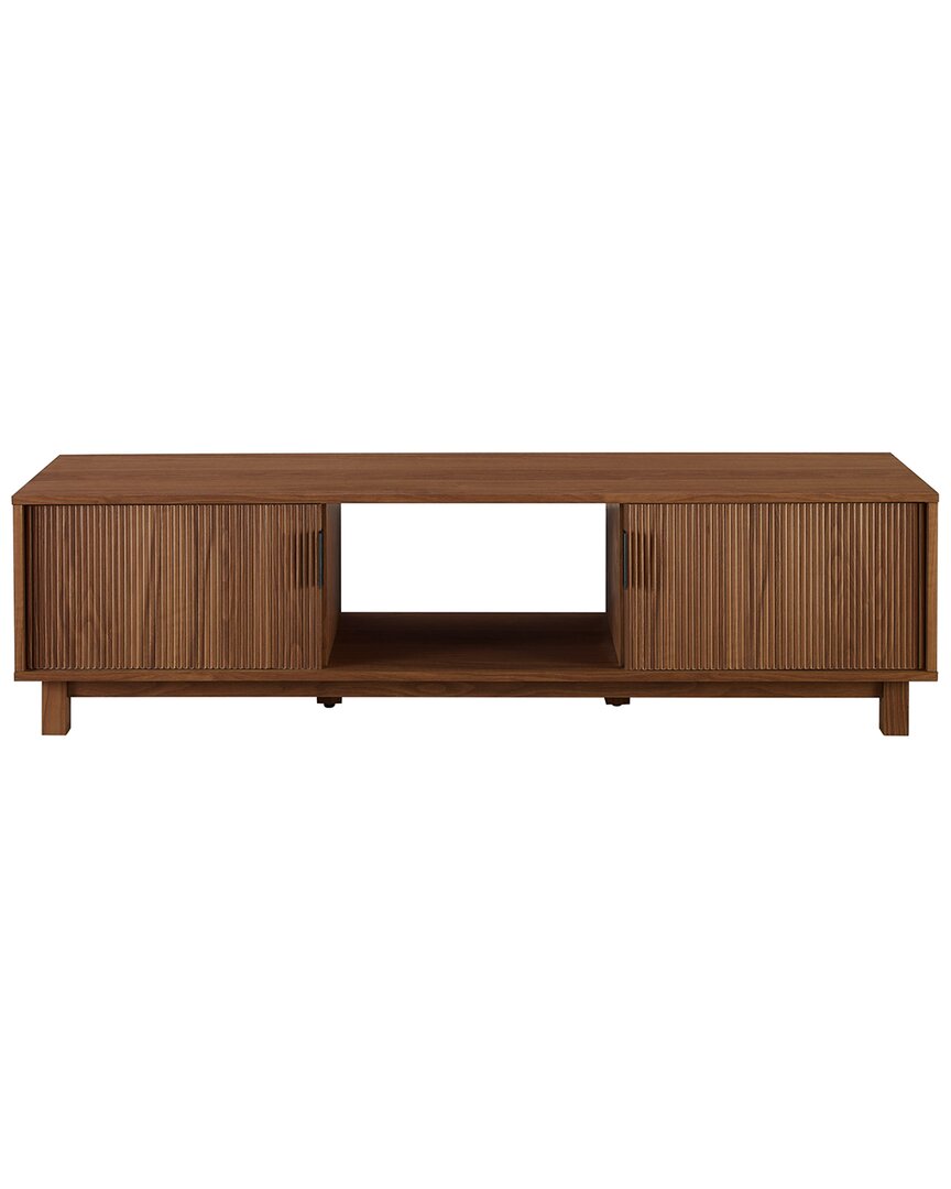 Walker Edison 58in 2-door Tv Stand With Reeded Fronts In Brown