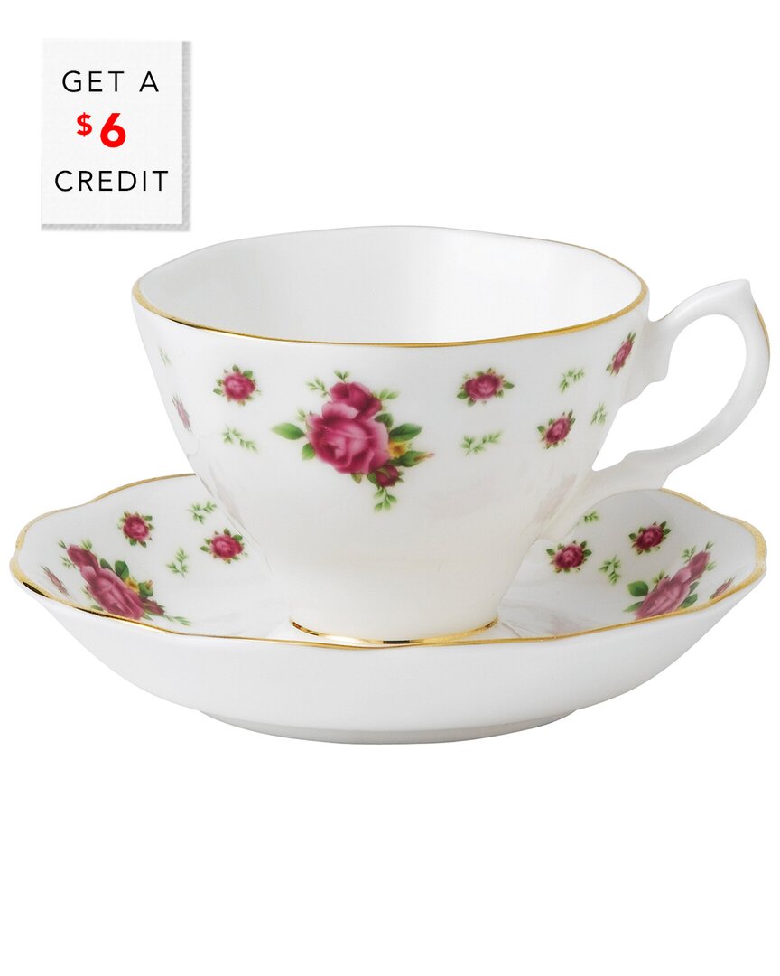 Shop Royal Albert New Country White Roses Teacup & Saucer Set With $6 Credit