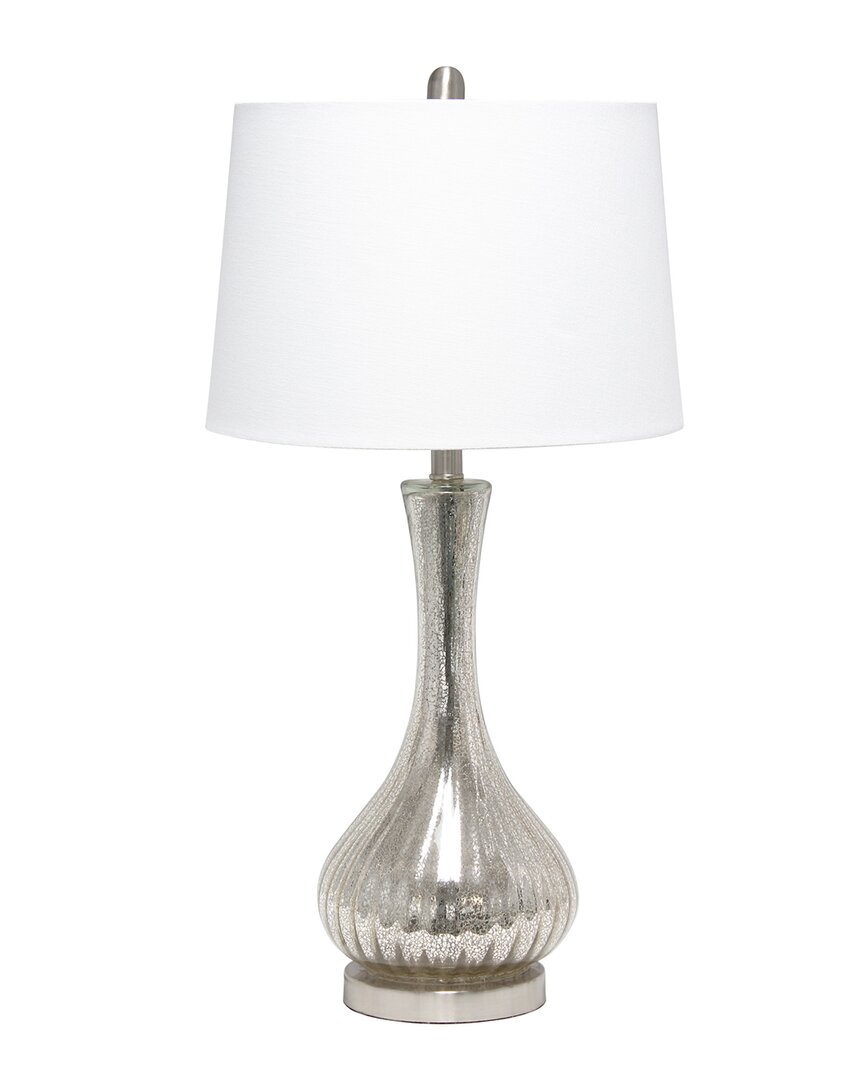 Lalia Home Speckled Mercury Tear Drop Table Lamp In Gray