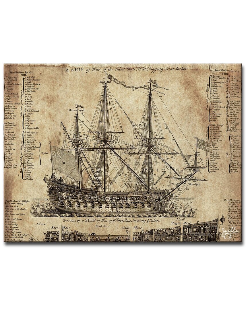 Ready2hangart Old Dark Moon Wrapped Canvas Wall Art By Joelle Joy