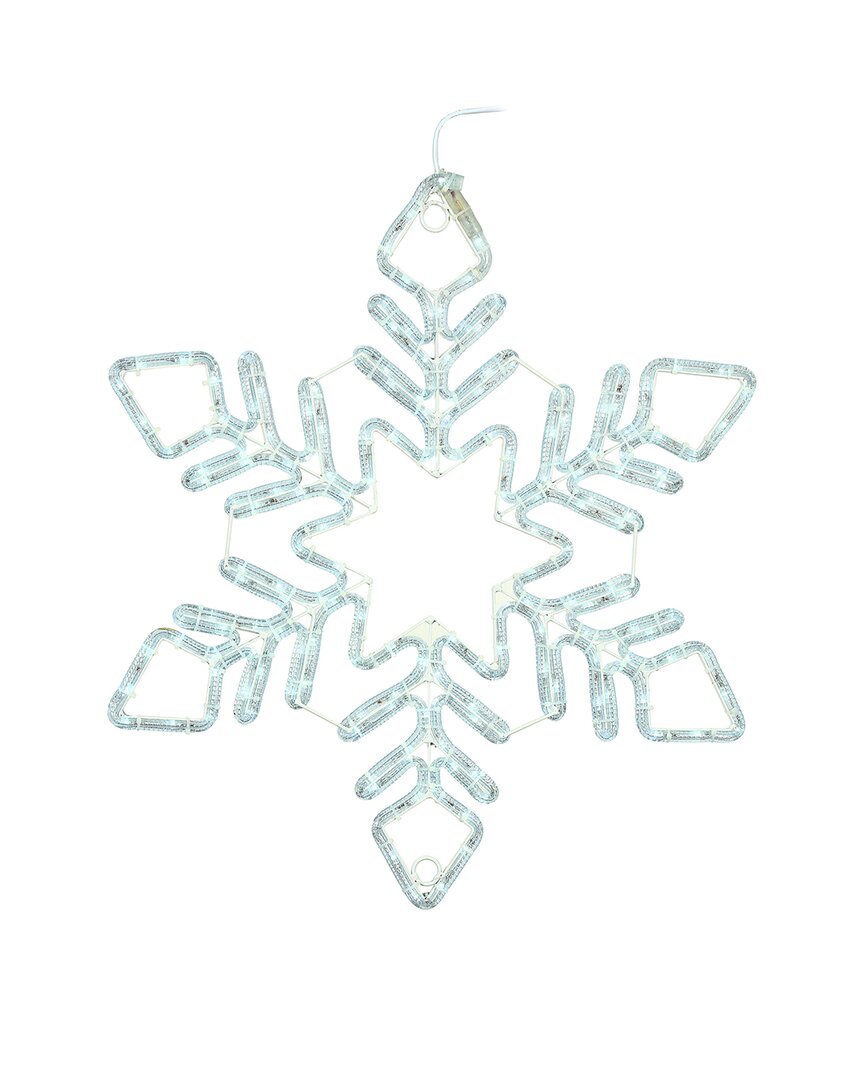 Vickerman 24in Pure White Led Star Rope Light Snowflake In Blue