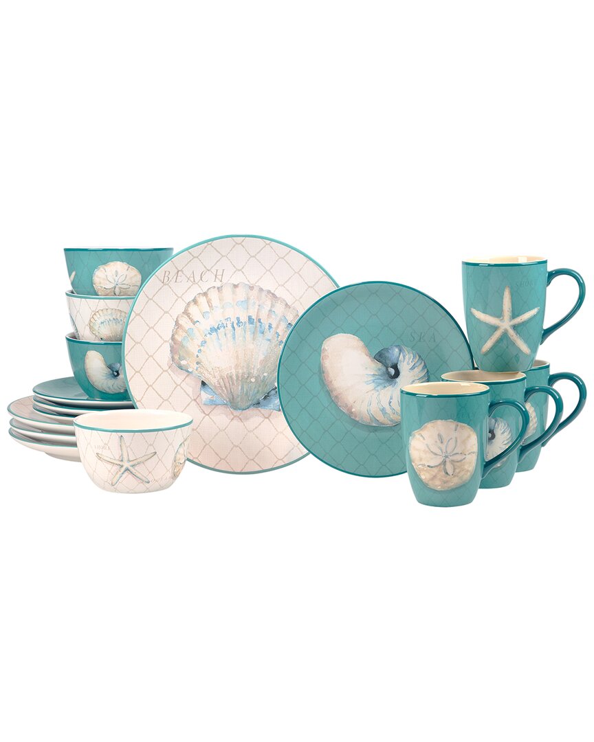 Certified International Ocean View 16pc Dinnerware Set, Service For 4