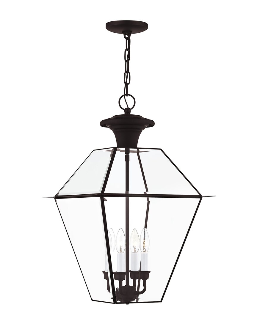 Livex Lighting 4-light Bronze Outdoor Pendant Lantern