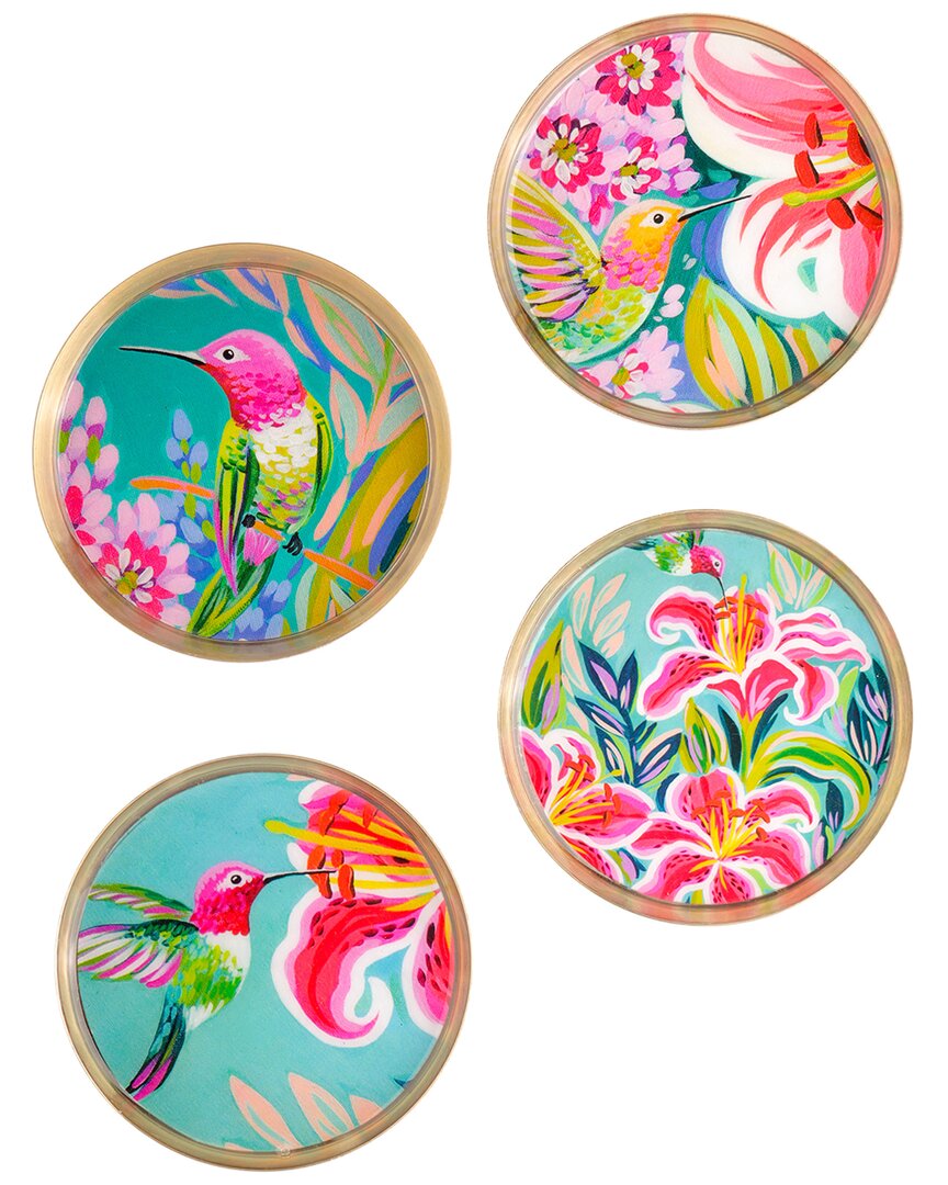 Tiramisu Set Of 4 Metal Coasters In Multi