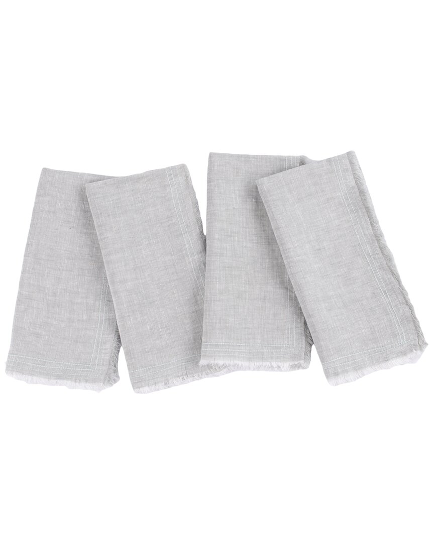 Amity Home Set Of 4 Brisbane Linen Dinner Napkins