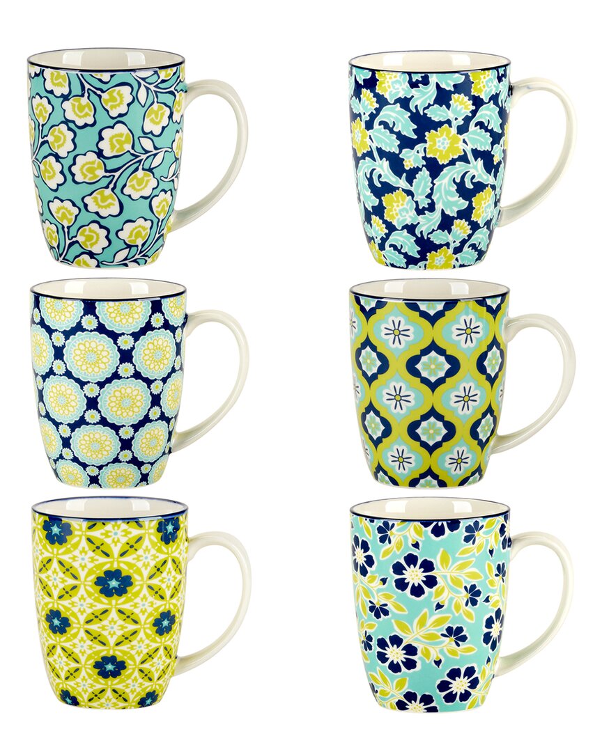 Certified International Tapestry Set Of 6 Mugs
