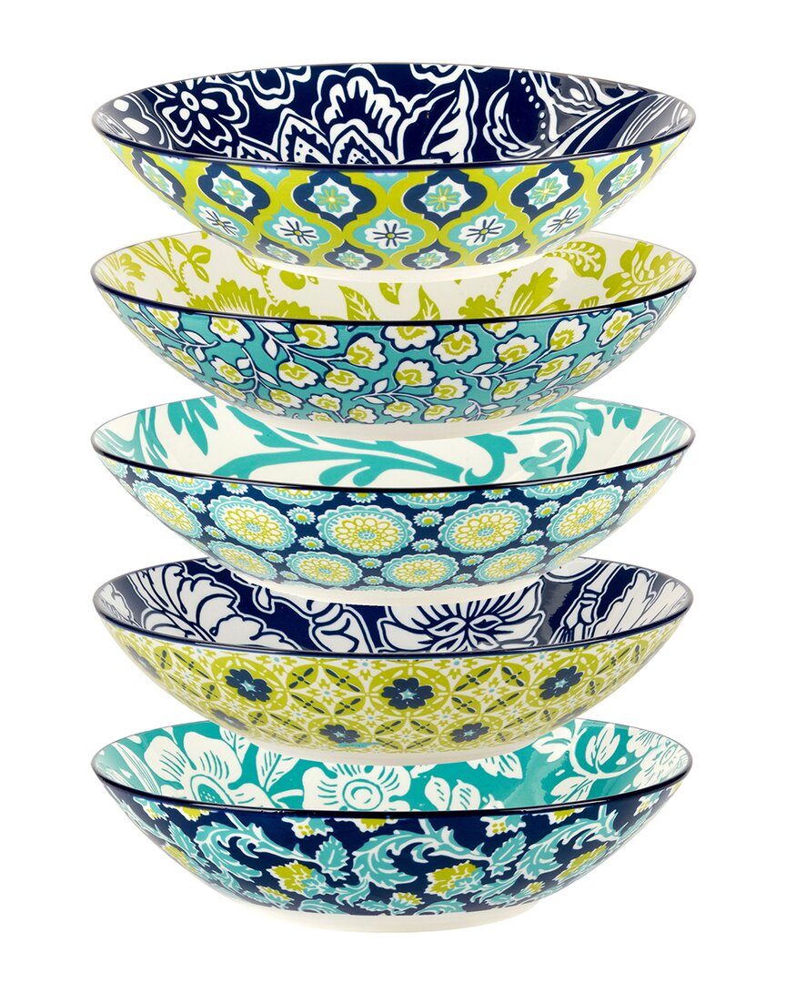 Certified International Tapestry Set Of 6 Soup/pasta Bowls In Multi