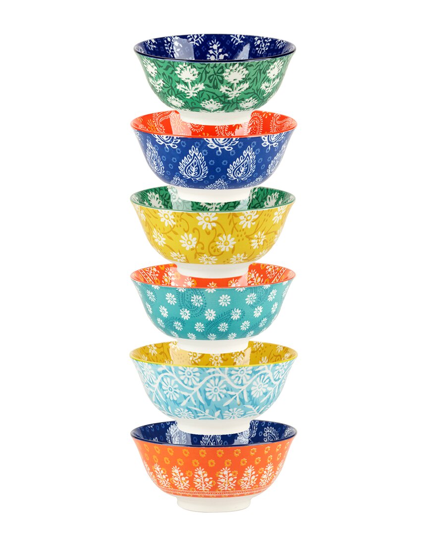 Certified International Carnival Set Of 6 All Purpose Bowls
