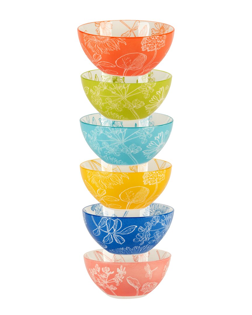 Certified International Botanical Set Of 6 All Purpose Bowls