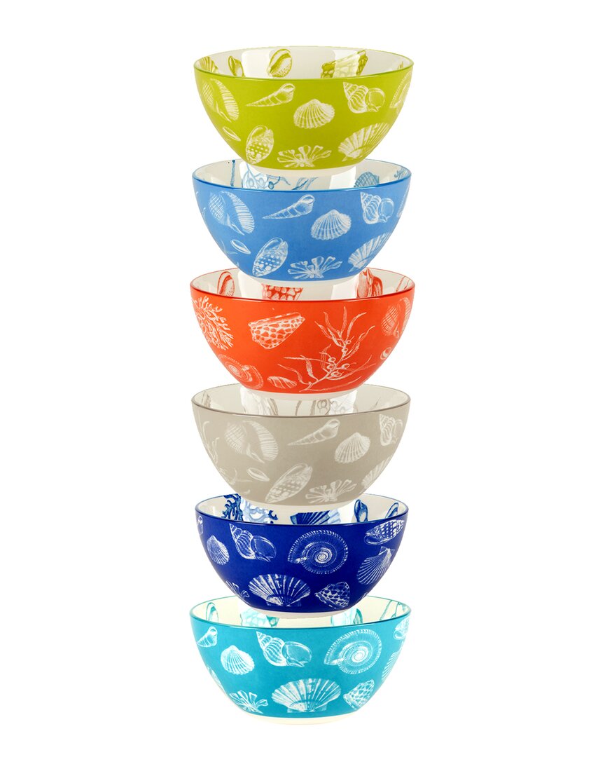 Certified International Seaside Set Of 6 All Purpose Bowls
