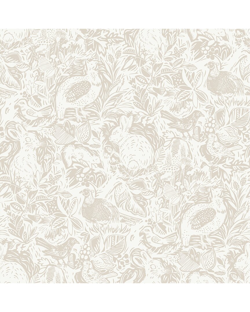 NUWALLPAPER NUWALLPAPER CREAM TERRENE PEEL & STICK WALLPAPER