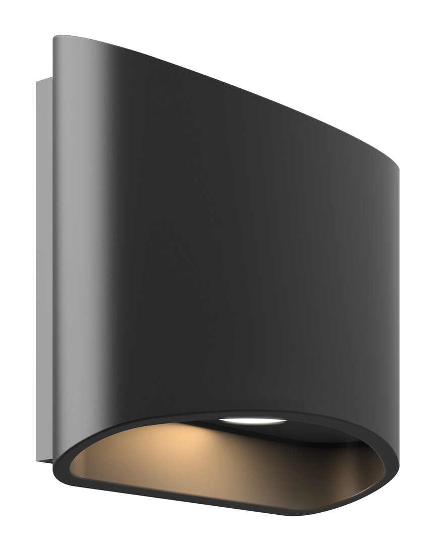 Villa 408 Oval Outdoor Led Wall Sconce In Black