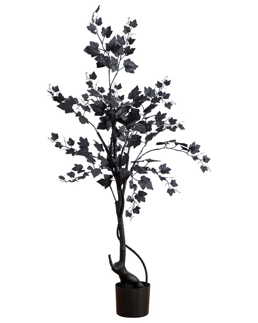 Nearly Natural 4ft. Halloween Black Maple Artificial Fall Tree