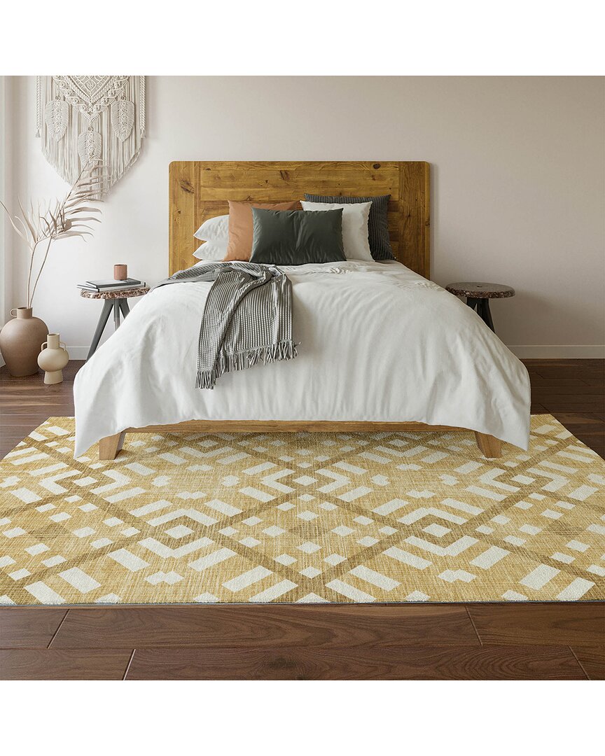 Addison Rugs Premium Washable Area Rug In Yellow