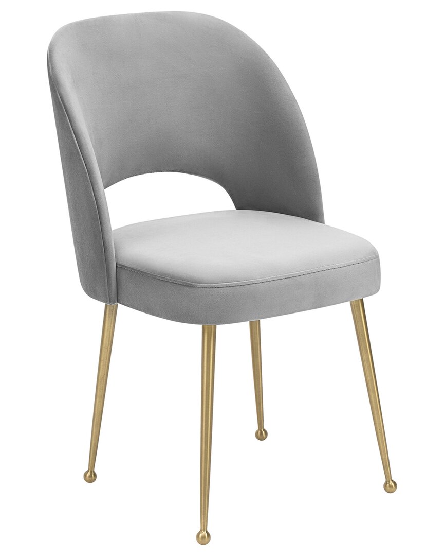 Tov Furniture Swell Velvet Chair In Grey