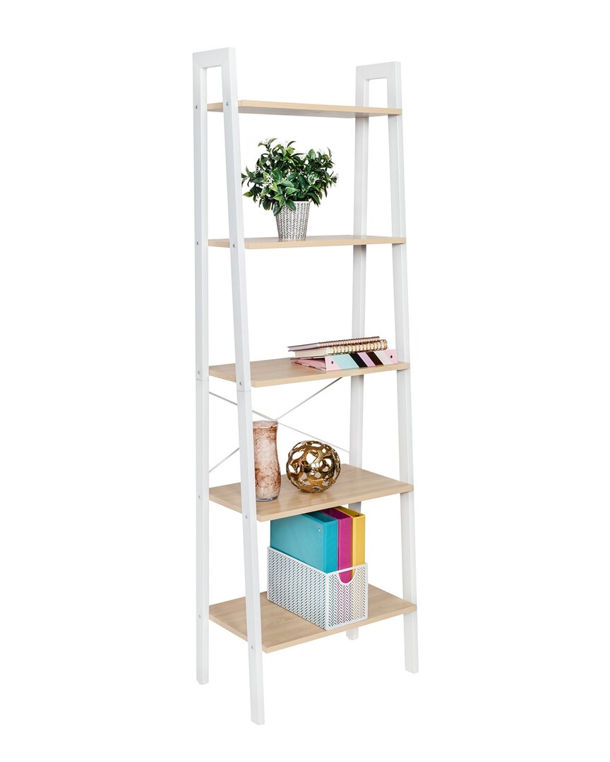 Honey-can-do Wood And Metal A-frame Ladder Shelf In White
