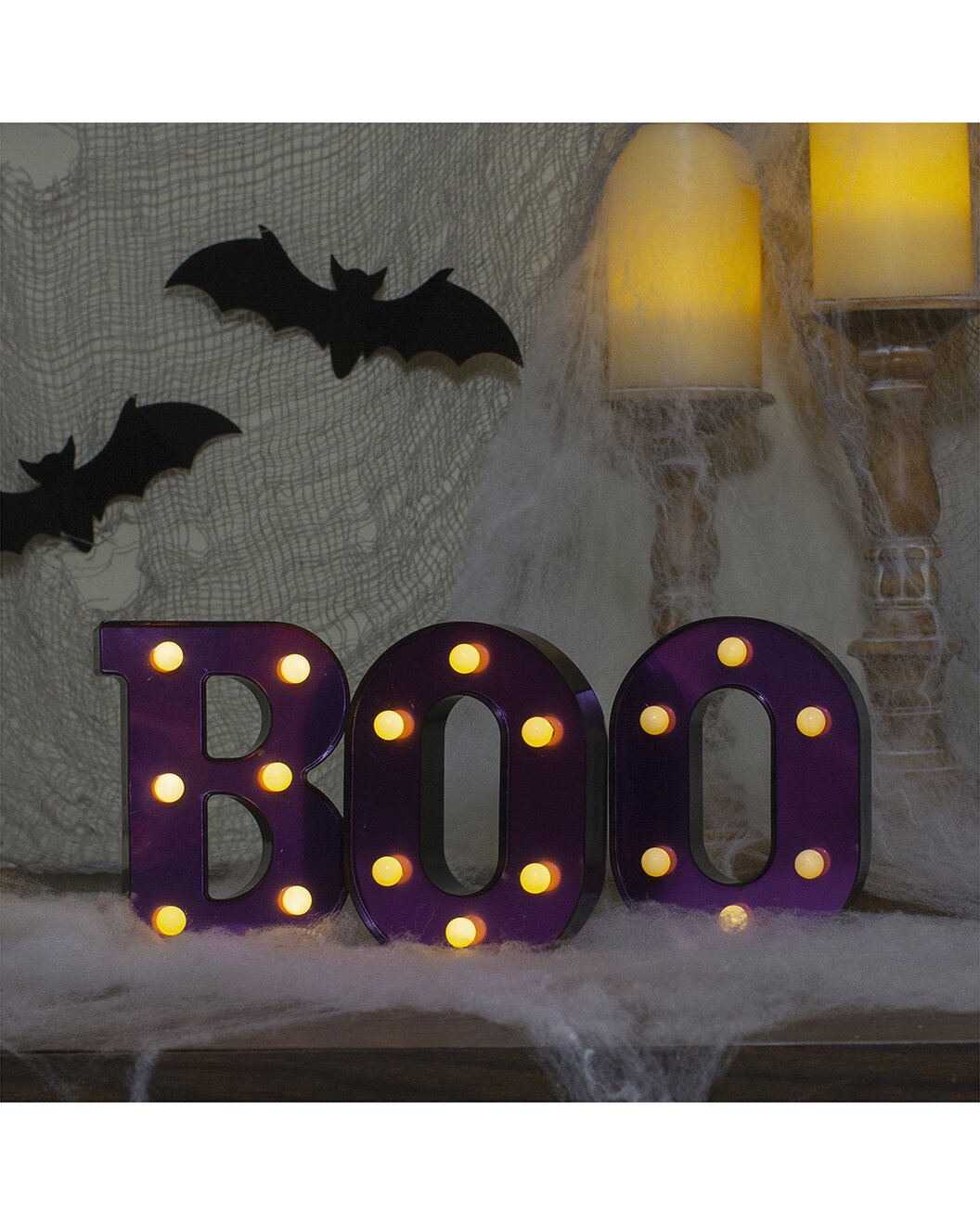 Northlight 6.5in LED Lighted "Boo" Halloween Marquee Sign