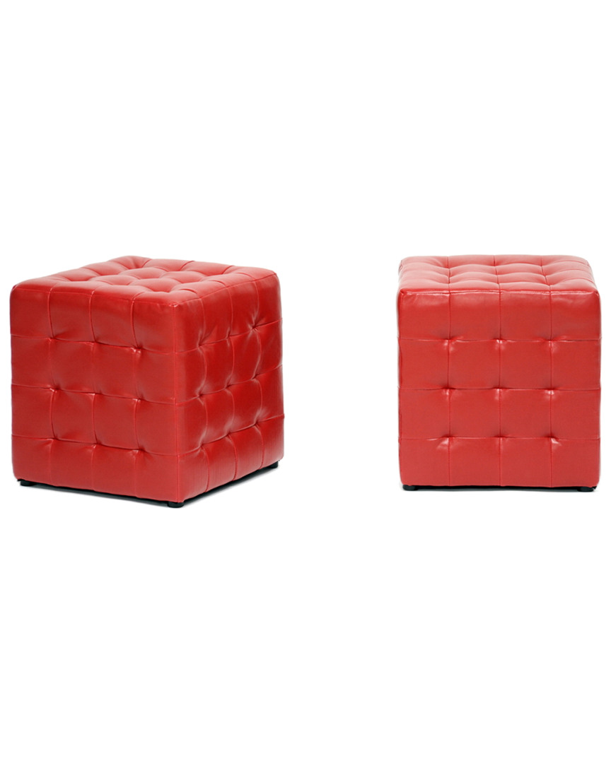 Design Studios Set Of 2 Siskal Cube Ottomans