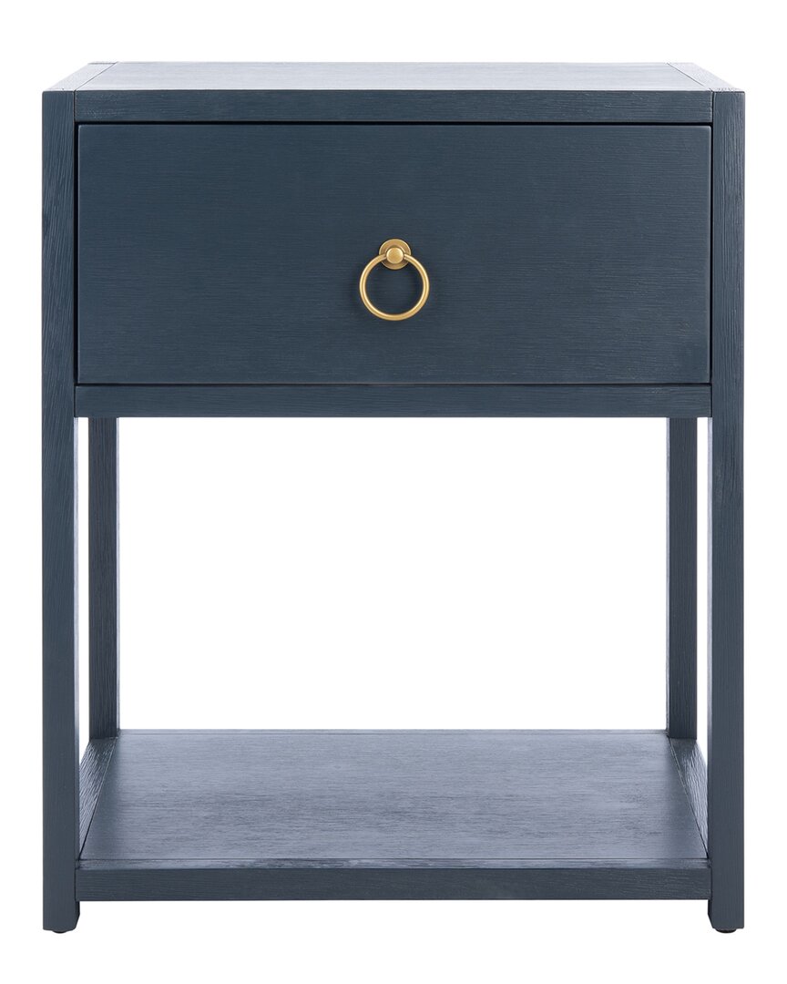 Safavieh Couture Yudi 1 Drawer 1 Shelf Nightstand In Navy