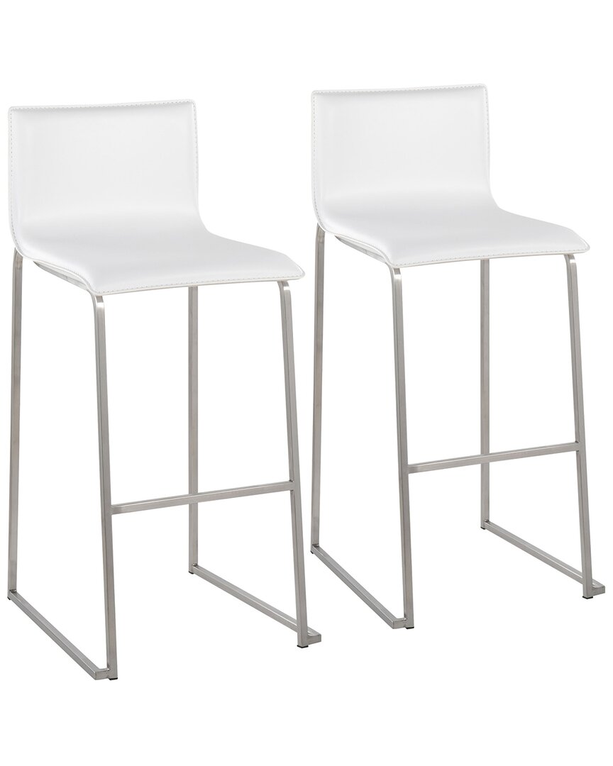 Lumisource Set Of 2 Mara Counter Stools In Silver