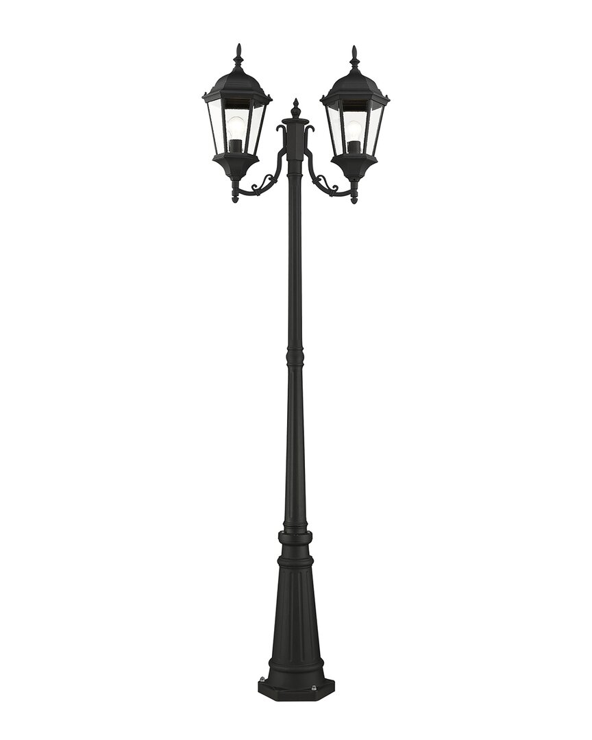 Livex Lighting 2-light Textured Black Outdoor Post-light