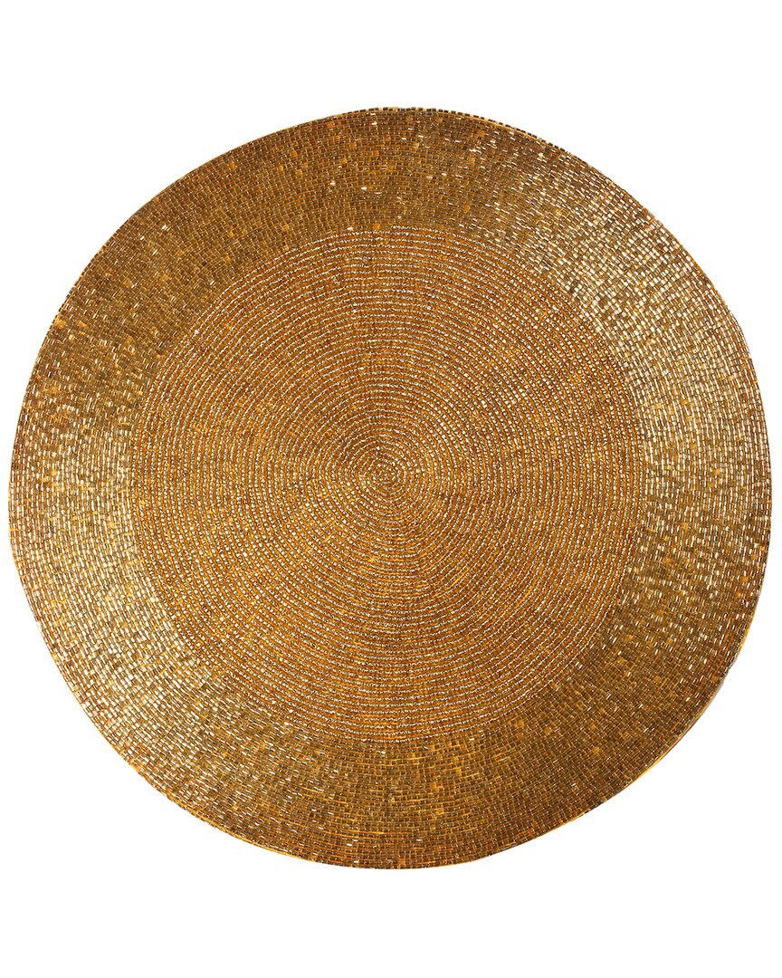 Tiramisu Beaded Placemat In Gold
