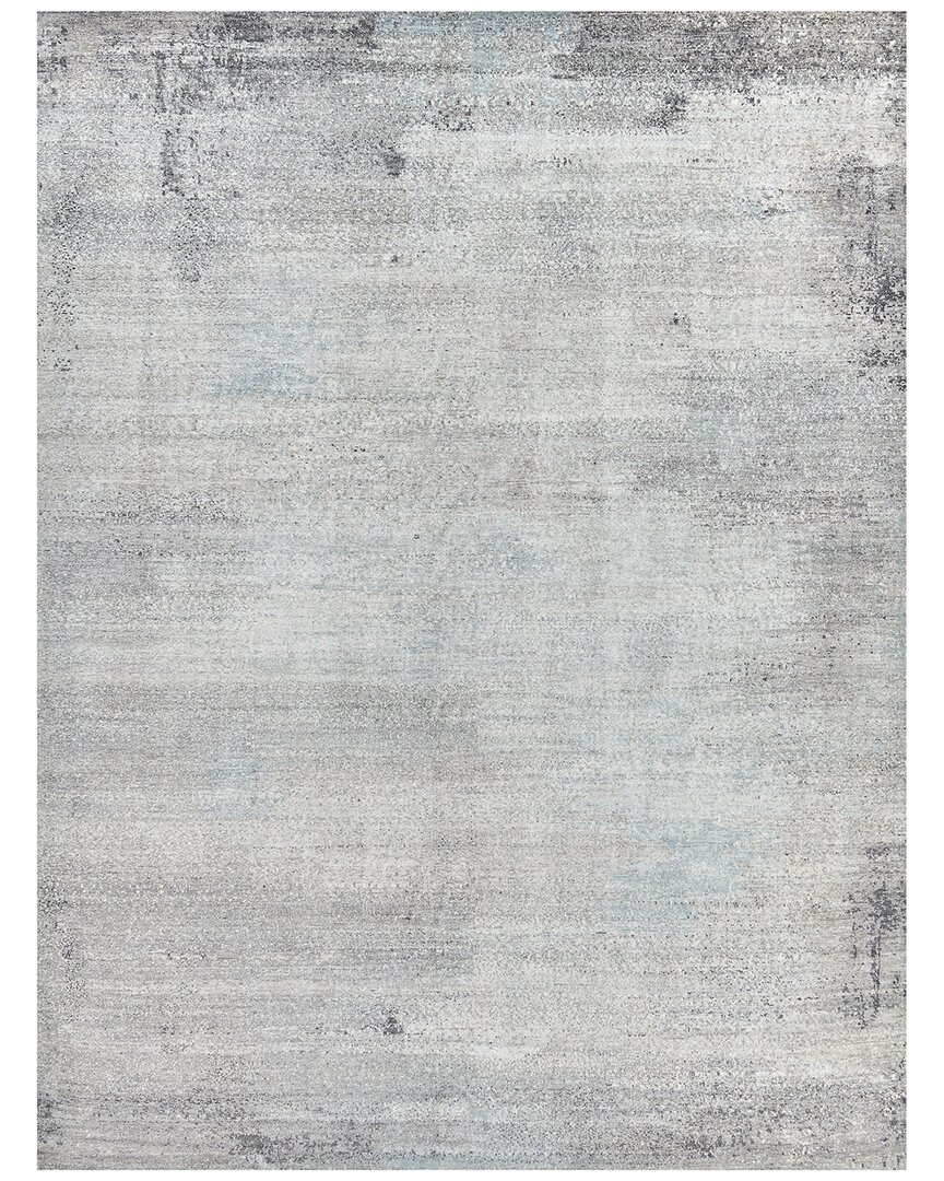 Exquisite Rugs Fine Pure Silk Hand-knotted Silk Rug In Ivory