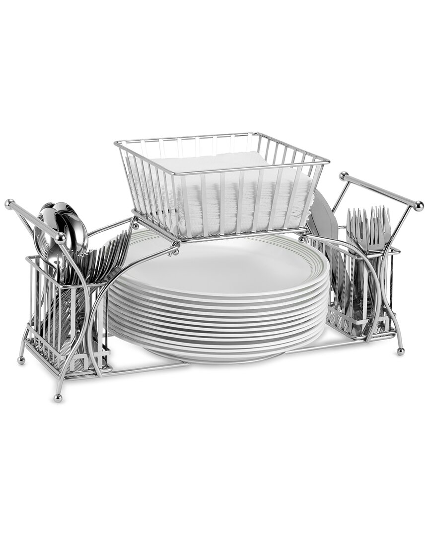 Sorbus 4pc Buffet Caddy Set In Silver