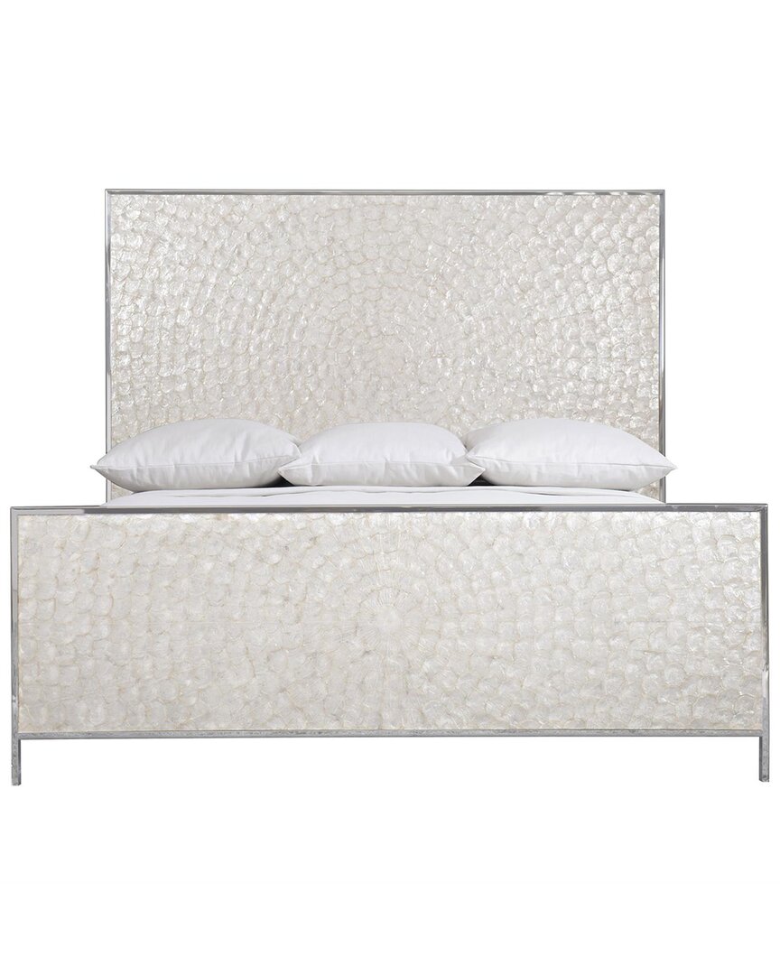 Bernhardt Interiors Helios Capiz Shell Bed In Grey