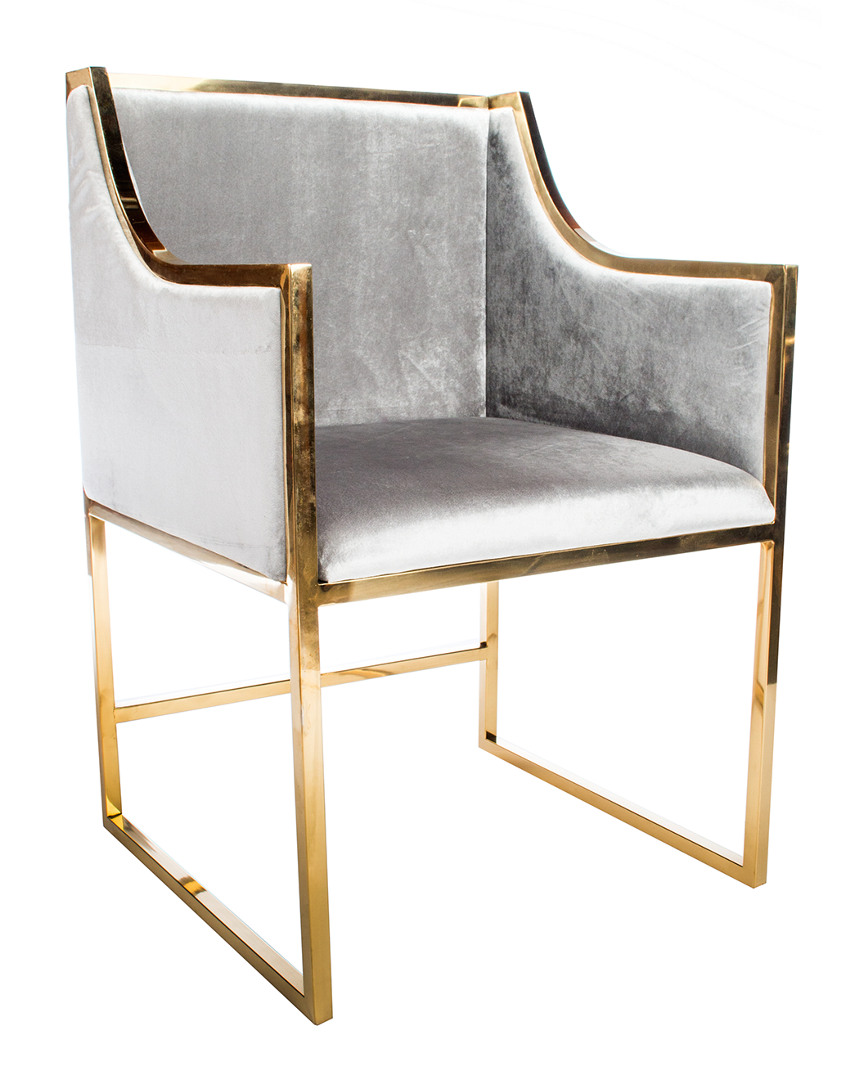 Statements By J Erin Gold Dining Chair Gold/gray