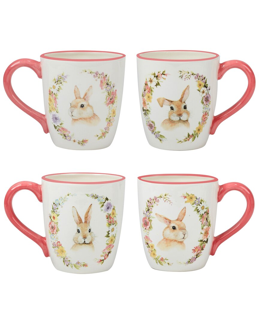 Certified International Easter Garden Mugs Set Of 4 In Multicolor