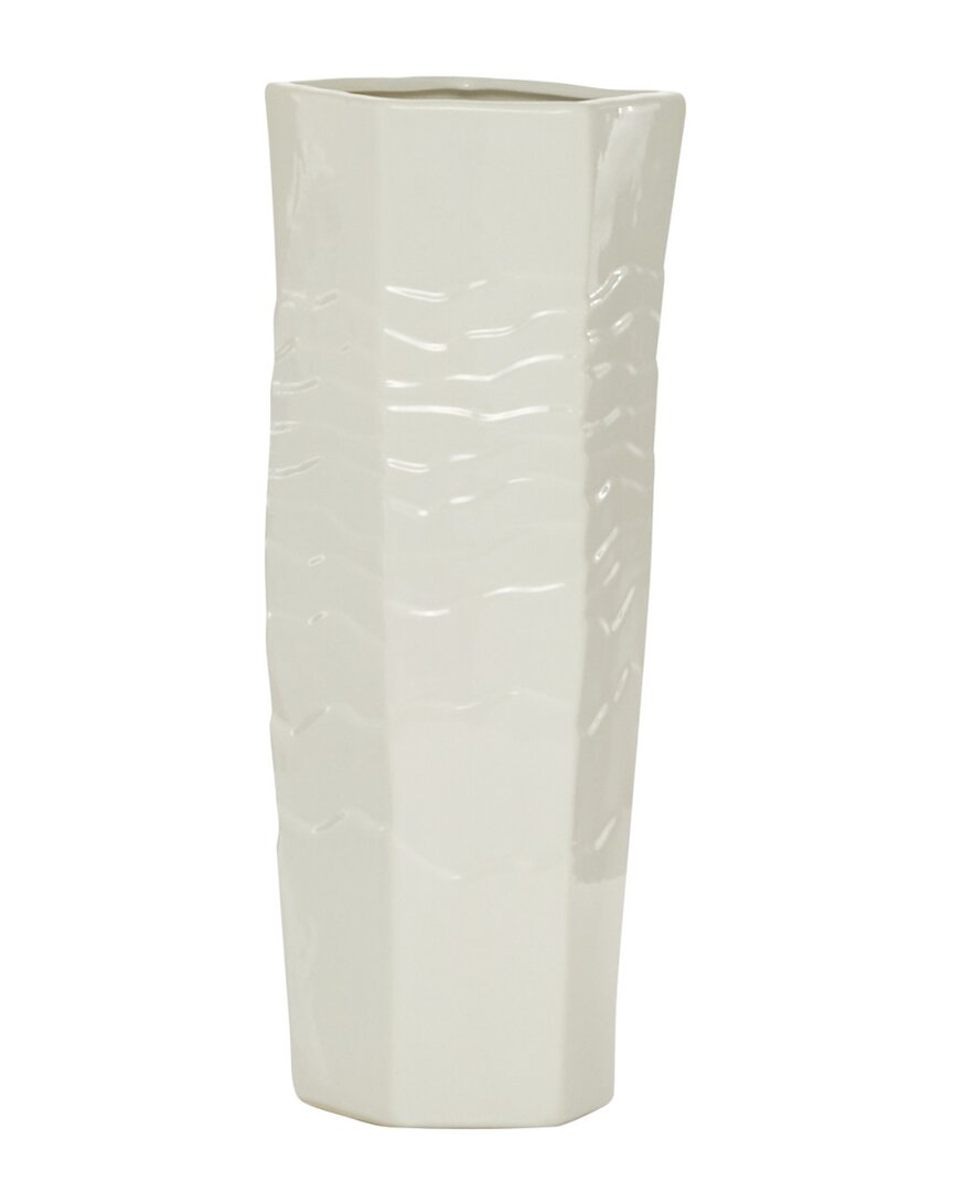 Peyton Lane White Ceramic Contemporary Vase