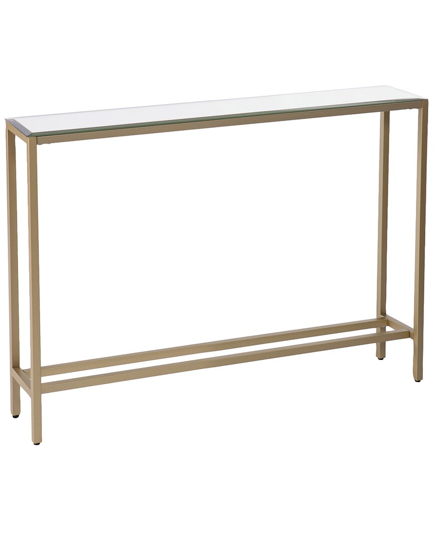 Sei Furniture Darrin Narrow Mini Console Table With Mirrored Top In Brown