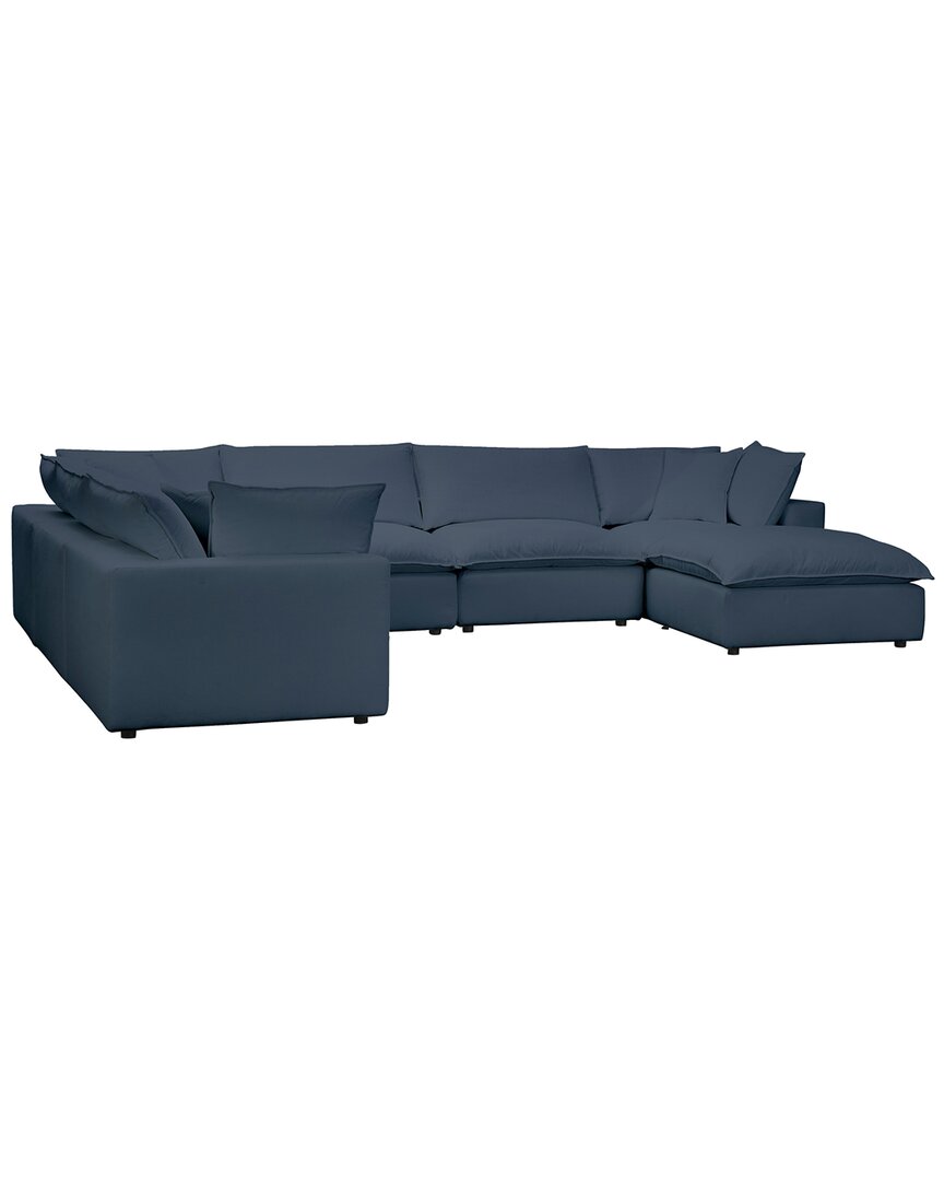 Tov Furniture Cali Large Modular Chaise Sectional In Navy