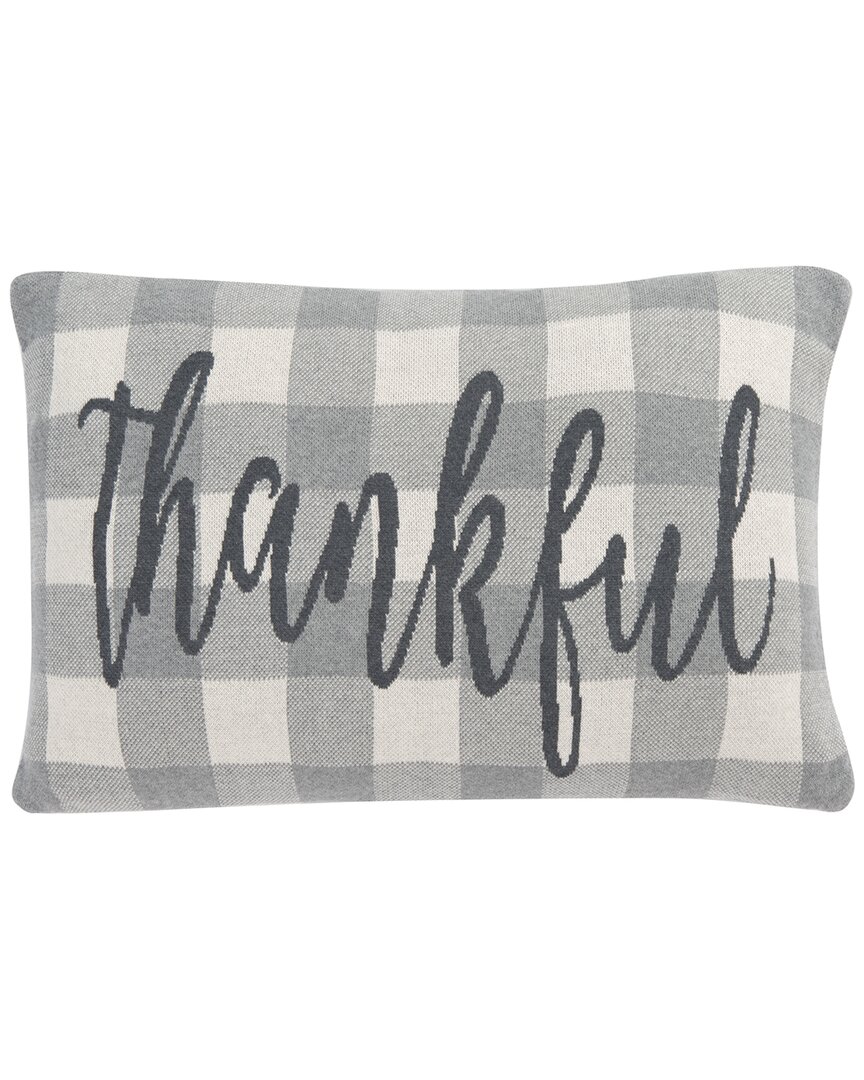 Safavieh Be Thankful Pillow In Grey