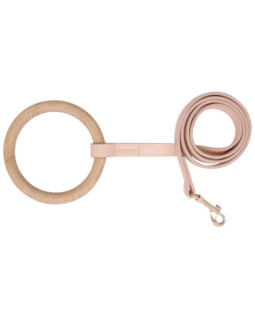 Pet Life Ever-craft Boutique Series Beechwood And Leather Designer Dog Leash In Pink